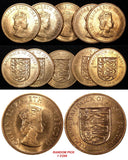 Jersey Elizabeth II Bronze 1966 1/12 Shilling KM# 26 RANDOM PICK (1 Coin)