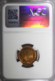 Rhodesia Bronze 1975 1/2 Cent NGC MS66 RB TONING TOP GRADED BY NGC KM# 9 (024)