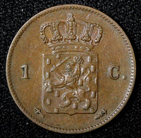 Netherlands William III Copper 1861 1 Cent KM# 100 (27 751)