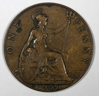 Great Britain Edward VII Bronze 1909 1 Penny KM# 794.2 (28 190)