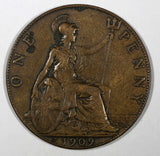 Great Britain Edward VII Bronze 1909 1 Penny KM# 794.2 (28 190)
