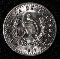 Guatemala Copper-Nickel 1991 10 Centavos GEM BU KM# 277.5 RANDOM PICK (1 Coin)