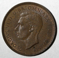 Great Britain George VI Bronze 1946 Farthing KM# 843  (28 207)