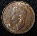 Great Britain George VI Bronze 1945 1 Penny WWII UNC KM# 845 (27 750)