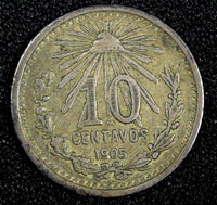 Mexico ESTADOS UNIDOS MEXICANOS Silver 1905 M 10 Centavos 1st Year KM# 428 (297)