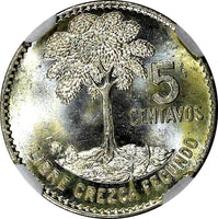 GUATEMALA Silver 1961 5 Centavos NGC MS66 GEM BU Nice Toned KM# 260 (044)