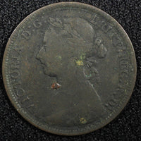 Great Britain Victoria Bronze  1887 1/2 Penny  KM# 754 (24 199)
