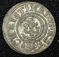 Riga.Livonia Christina of Sweden (1632-1654) Silver 1647 Solidus .KM# 21  (41)