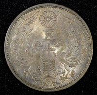 JAPAN Shōwa Silver Year 3 (1928)  50 Sen Nice Toned Y# 50 ( 27 202)