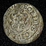 Swedish Livonia City of Riga Carl X Gustav Silver 1658 1 Solidus KM# 50 (27 765)