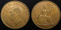 Great Britain George VI Bronze 1944 1 Penny KM# 845 (24 225)