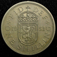 Great Britain Elizabeth II  Copper-Nickel 1953 1 Shilling Scottish KM# 891  (1)