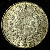 SWEDEN Oscar II Silver 1907 EB 2 Kronor Golden Wedding Anniv. KM#776 (145)