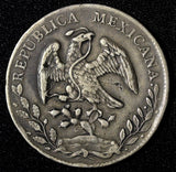 MEXICO Silver 1895 Zs FZ 8 Reales Box KM# 377.13 Ex. Coin Galleries (339)