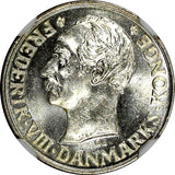 DENMARK Frederik VIII Silver 1911 VBP GJ 25 Ore NGC MS65 2 Year Type KM# 808 (6)