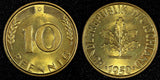 Germany - Federal Republic 1950 G 10 Pfennig BU Karlsruhe Mint KM# 108  (26 781)