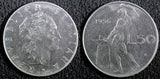 ITALY Stainless Steel 1956 R 50 Lire UNC KM# 95.1 (23 907)