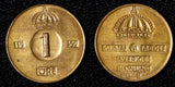 Sweden Gustaf VI Adolf Bronze 1957 TS 1 Ore ch.UNC Toned KM# 820 (30 214)