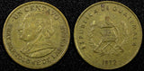 Guatemala Bartolome de las Casas Brass 1972 1 Centavo KM# 273  (24 468)