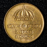 Sweden Gustaf VI Adolf Bronze 1959 TS 1 Ore UNC Toned KM# 820 (30 217)