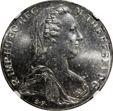 Austria Maria Theresia Silver  (.833) 1780 Thaler NGC MS64 28.06 g. KM# T1  (22)