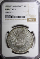 MEXICO Silver 1882 MO MH 8 Reales Mexico City  NGC AU DETAILS KM# 377.10 (09)