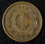 Mexico Bronze 1942 1 Centavo WWII Issue KM# 415 (27 871)