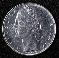 Italy Stainless Steel 1985 R 100 Lire large type 27,8 mm KM# 96.1 (28 091)