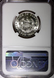 GUATEMALA Silver 1964 25 Centavos NGC MS66 GEM BU LAST YEAR KM# 263 (12)