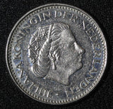 Netherlands Juliana Nickel  1980 1 Gulden 25 mm Last Year  KM# 184a  (27 949)