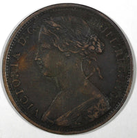 Great Britain Victoria Copper 1872 1 Penny  KM# 749.2 (28 183)