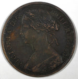 Great Britain Victoria Copper 1872 1 Penny  KM# 749.2 (28 183)