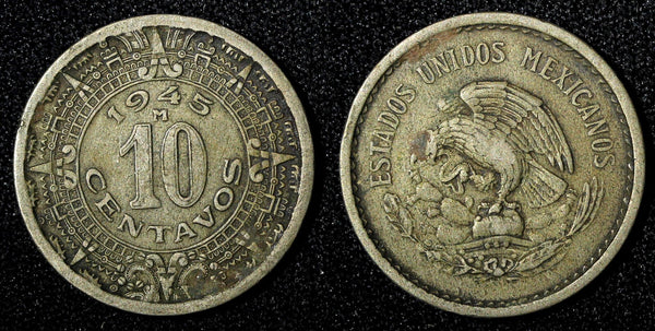 Mexico ESTADOS UNIDOS MEXICANOS 1945 10 Centavos KM# 432 (27 486)