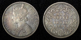 India-British Victoria Silver 1892 B incuse Rupee VF .Nice Toned KM# 492 (561)