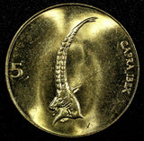 SLOVENIA 2000 5 Tolarjev Alpine Ibex UNC-BU KM#6 RANDOM PICK (1 Coin)