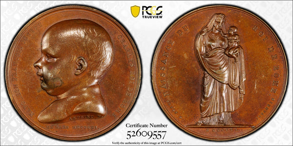 FRANCE 1811 Bronzed Medal  Birth of Napoleon PCGS UNC DETAIL Bramsen-1099 (57)