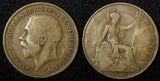 GREAT BRITAIN George V Bronze 1915 1 Penny KM# 810  (28 414)