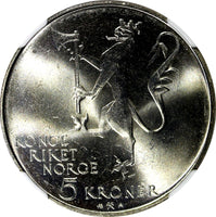 NORWAY Olav V 1978 5 Kroner Norwegian Army NGC MS65 TOP GRADED KM# 423 (7)