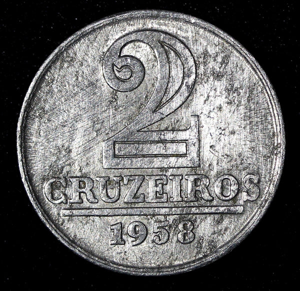 BRAZIL Aluminum 1958 2 Cruzeiros KM# 571 (27 658)