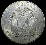 Ecuador Silver 1944 Mo 5 Sucres Mexico Mint 37.8 mm; 25g. WWII KM# 79 (26 641)