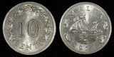 MALTA Copper-Nickel 1972 10 Cents 1st Year Type UNC KM# 11 (27 379)