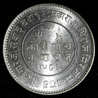 India-Princely States KUTCH Silver 1930 VS1986 5 Kori UNC Y# 53a (28 057)