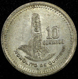 GUATEMALA Silver 1956 10 Centavos Casa de Moneda de Guatemala KM# 256.1 (24 612)