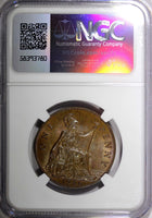 GREAT BRITAIN George V Bronze 1936 1 Penny NGC MS63 BN NICE TONING KM# 838 (026)