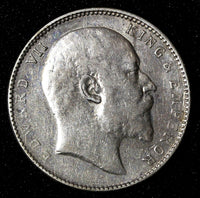 India-British Edward VII Silver 1906 Rupee Silver (.917) XF KM# 508 (27 565)