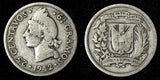 Dominican Republic Silver 1942 25 Centavos WWII Philadelphia Mint KM# 20 (496)