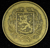 Finland Aluminum-Bronze 1932 S 10 Markkaa   KM# 32A (26 787)