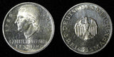Germany-Weimar Silver 1929 G 3 Reichsmark Gotthold Lessing aUNC Flashy KM# 60(9)