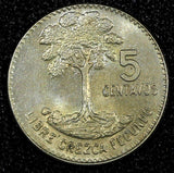 GUATEMALA Copper-Nickel  1965  5 Centavos Guatemala City Mint KM# 266.1 (24 687)