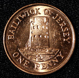 Jersey Elizabeth II 1998 1 Penny Le Hocq Tower BU KM# 103 RANDOM PICK (1 C)